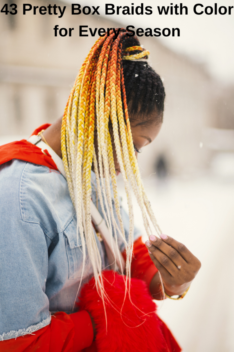 Pretty Box Braids With Color For Every Season Jjbraids