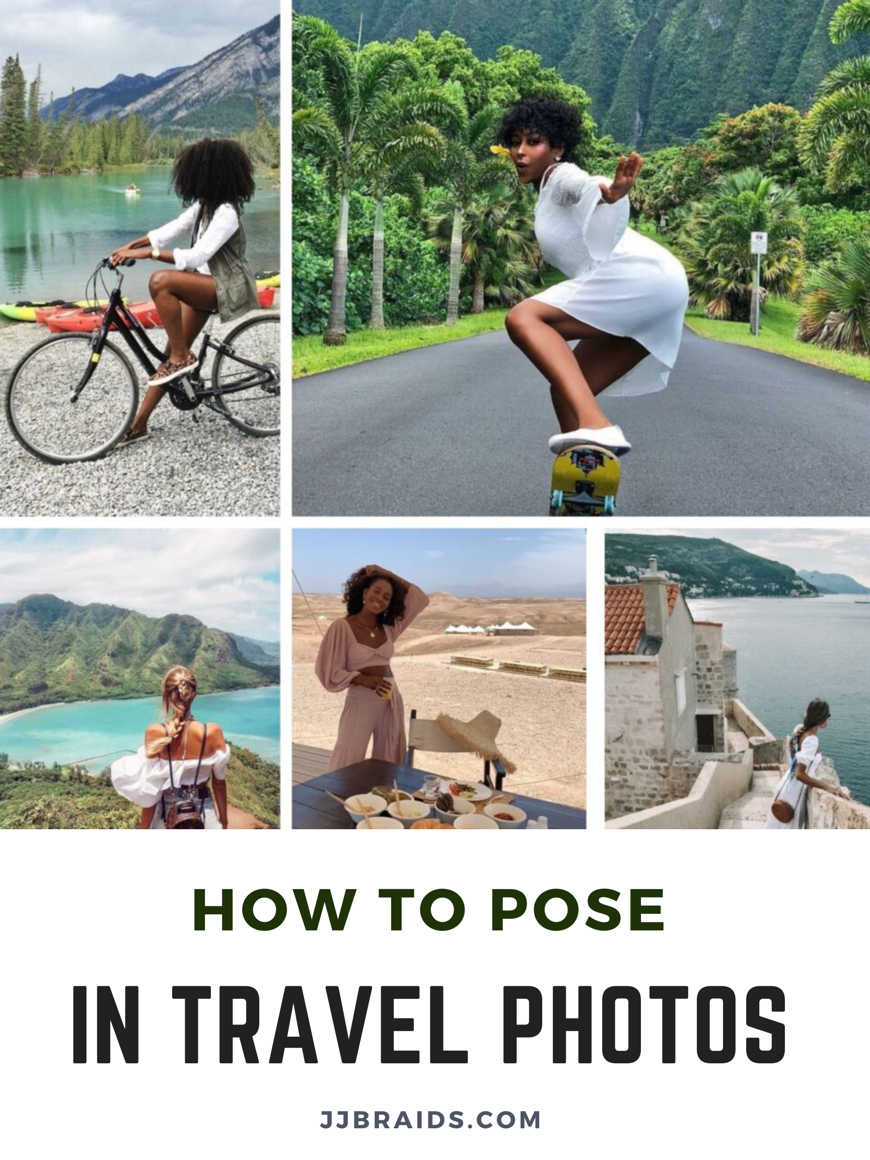 collage how to pose in travel